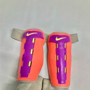 Nike Shin Guard Inserts - White with Bright Red Accents